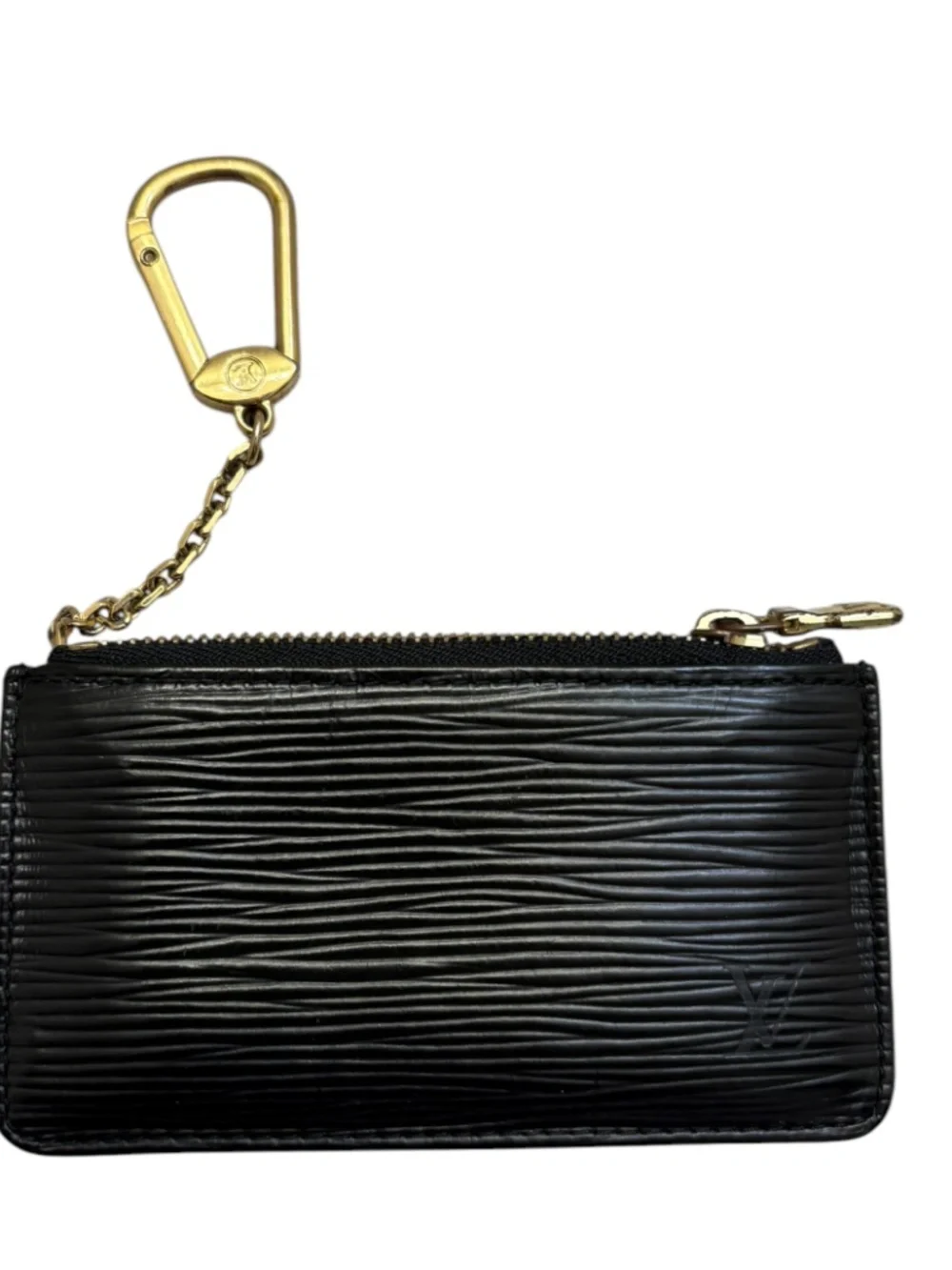 Louis Vuitton Coin Case with Carabiner Pochette Cles Epi black leather Spain